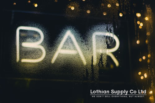bar sign with Lothian Supply Company Logo